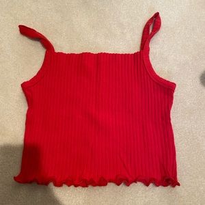 red crop tank